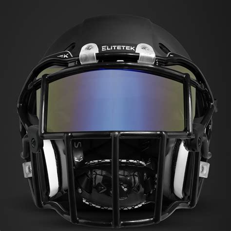 football helmet with dark visor